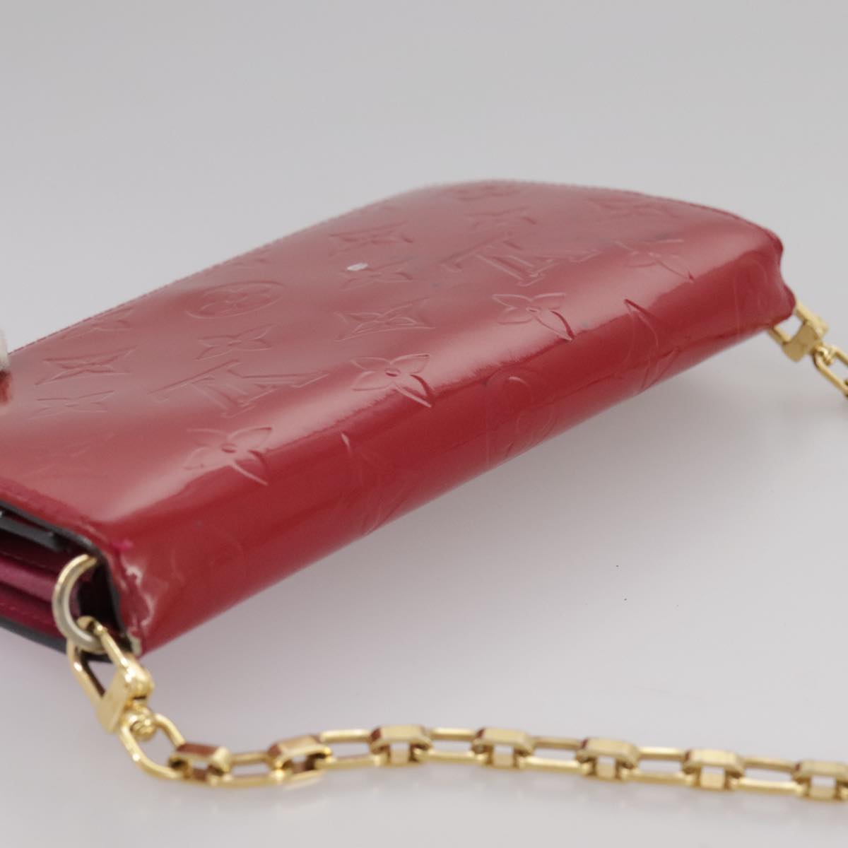 LOUIS VUITTON Vernis Portefeiulle Sarah Chain Threes M90087 LV bs21492