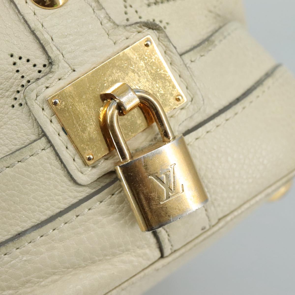 LOUIS VUITTON Monogram Mahina Stella PM Shoulder Bag Beige M93982 bs21519