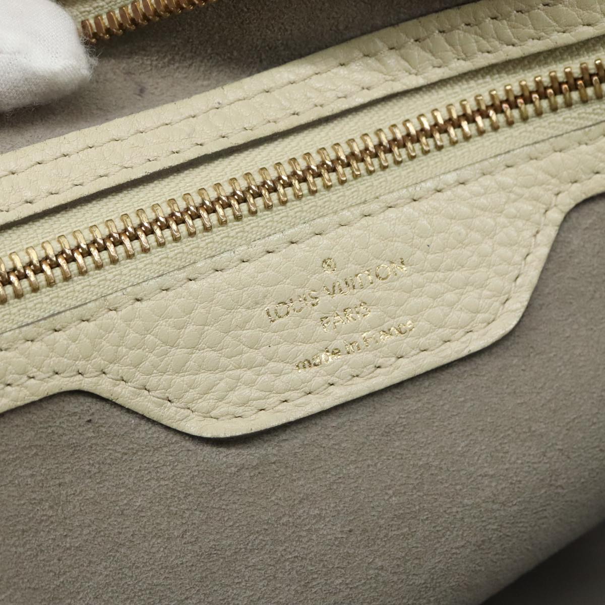 LOUIS VUITTON Monogram Mahina Stella PM Shoulder Bag Beige M93982 bs21519