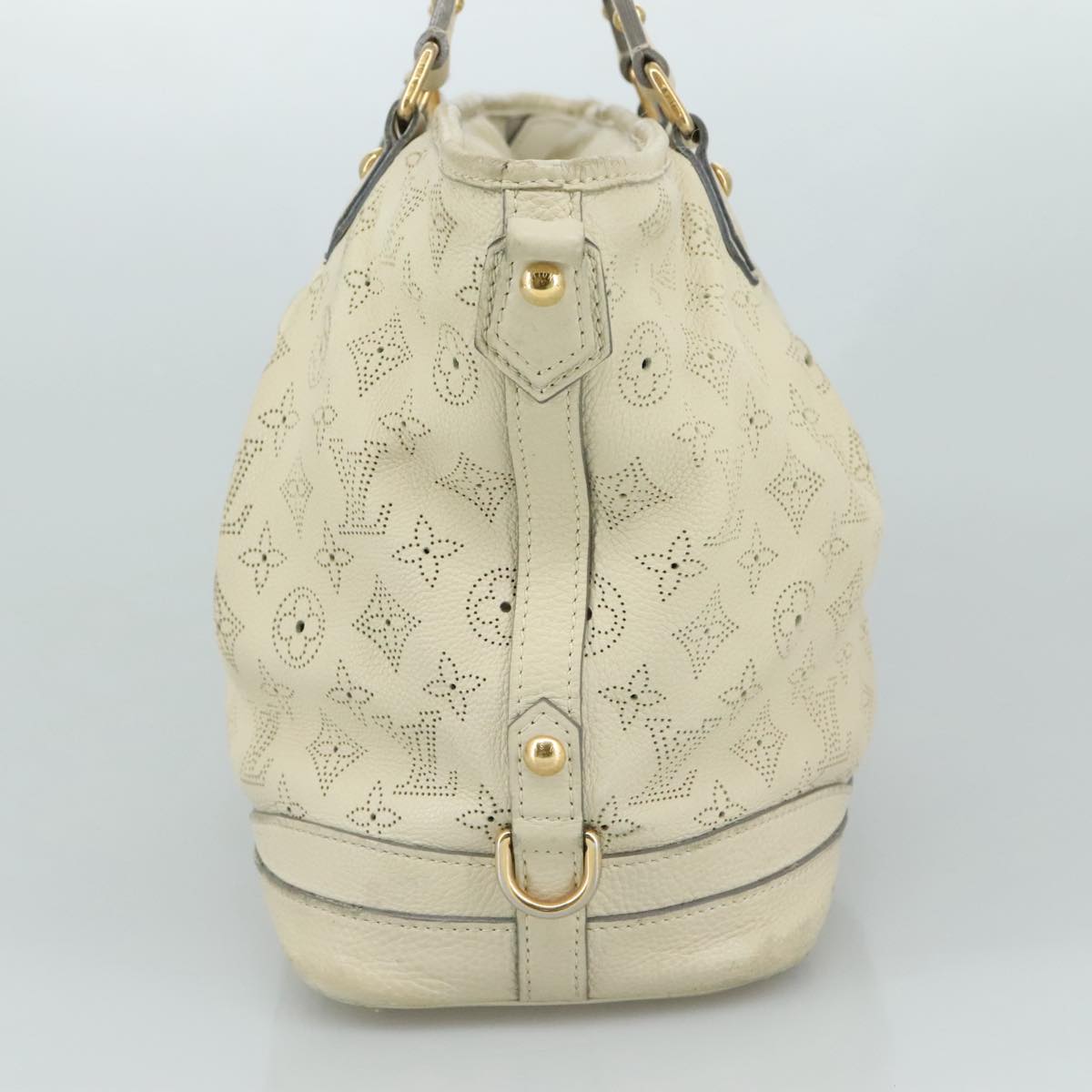 LOUIS VUITTON Monogram Mahina Stella PM Shoulder Bag Beige M93982 bs21519