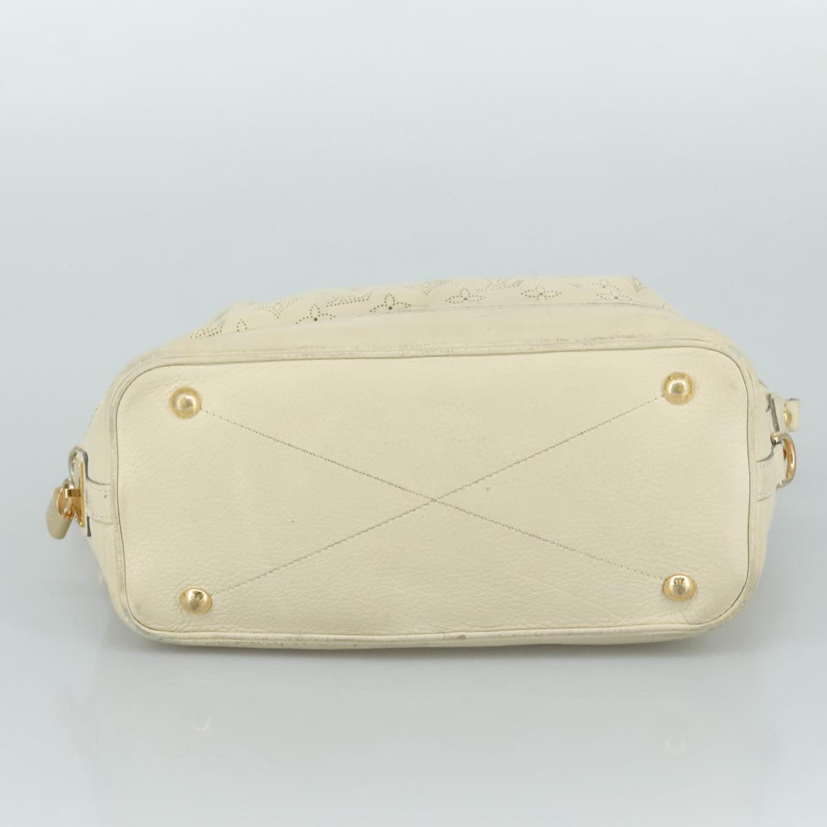 LOUIS VUITTON Monogram Mahina Stella PM Shoulder Bag Beige M93982 bs21519