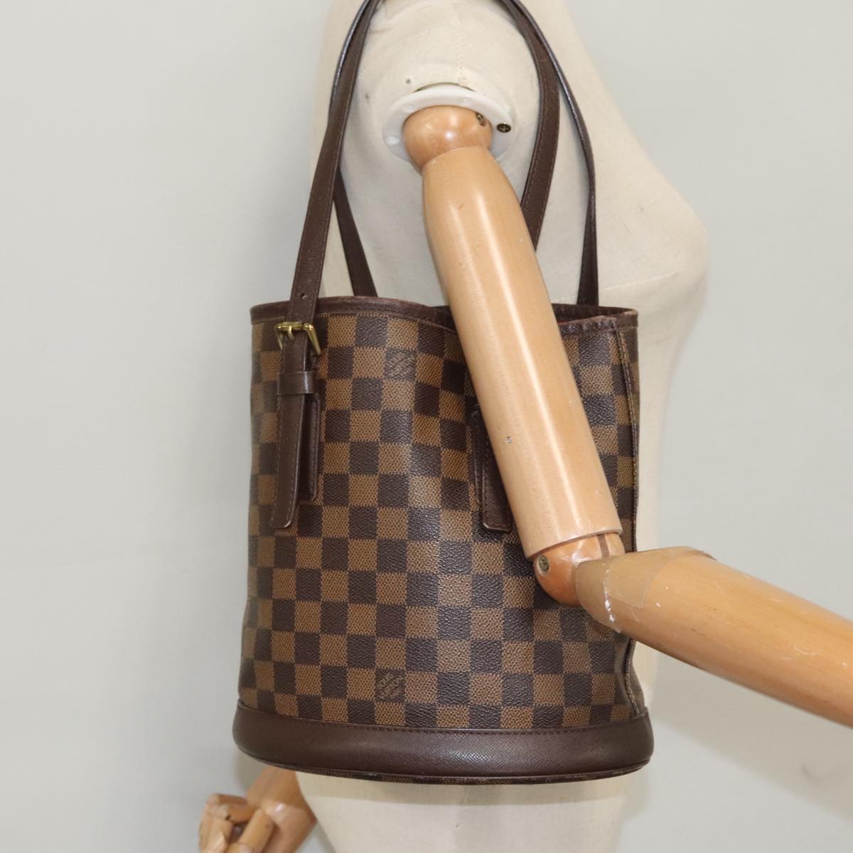 LOUIS VUITTON Damier Ebene Marais Shoulder Bag N42240 LV bs21674