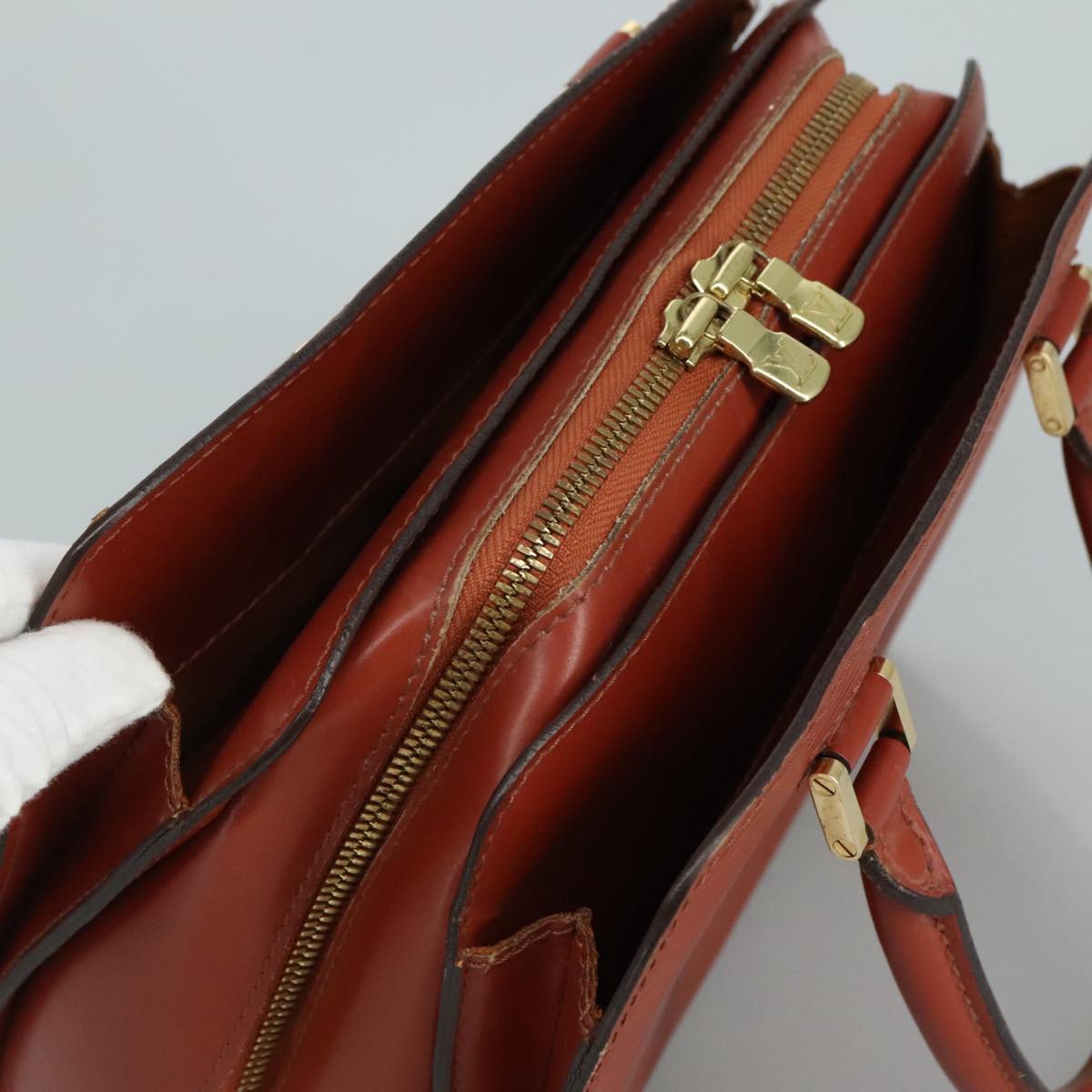 LOUIS VUITTON Epi Pont Neuf Hand Bag Brown M52053 LV bs21684