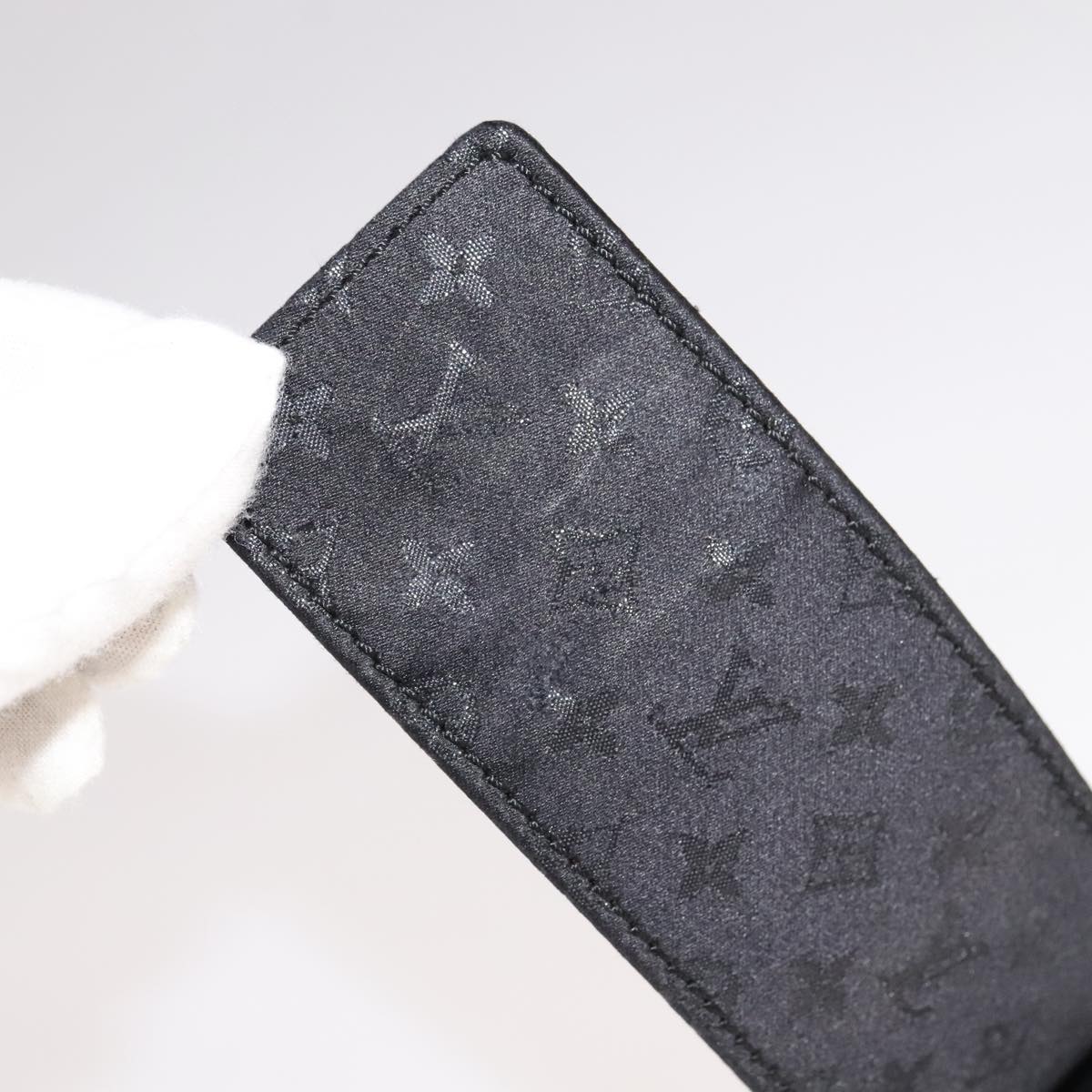 LOUIS VUITTON Monogram Satin Cerule Bracelet Black M92118 LV bs21692