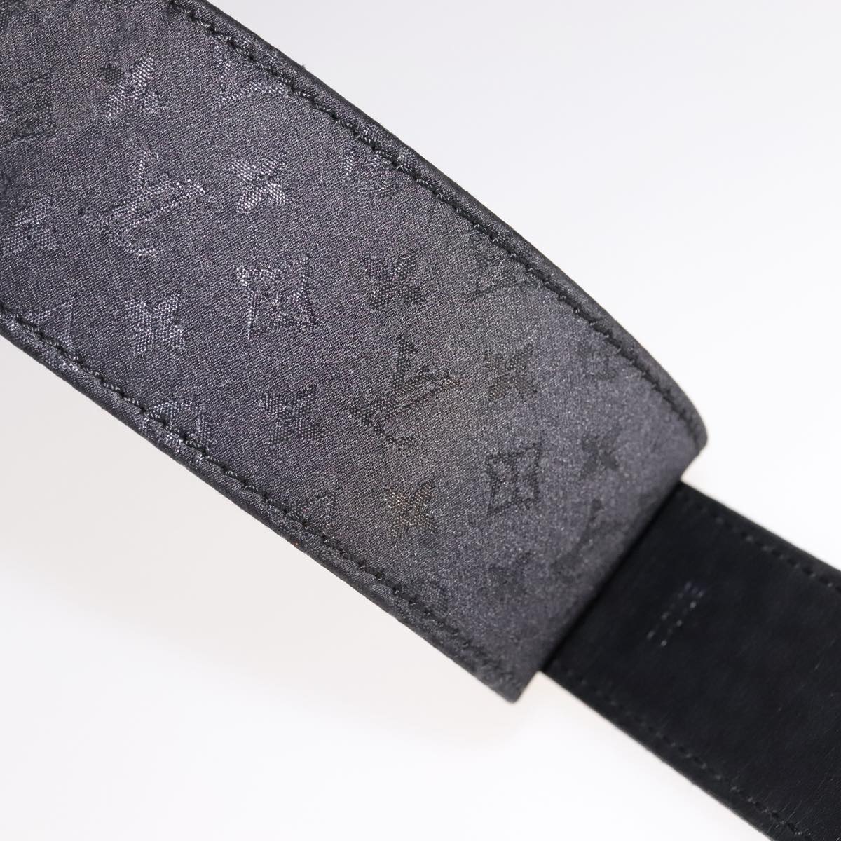 LOUIS VUITTON Monogram Satin Cerule Bracelet Black M92118 LV bs21692