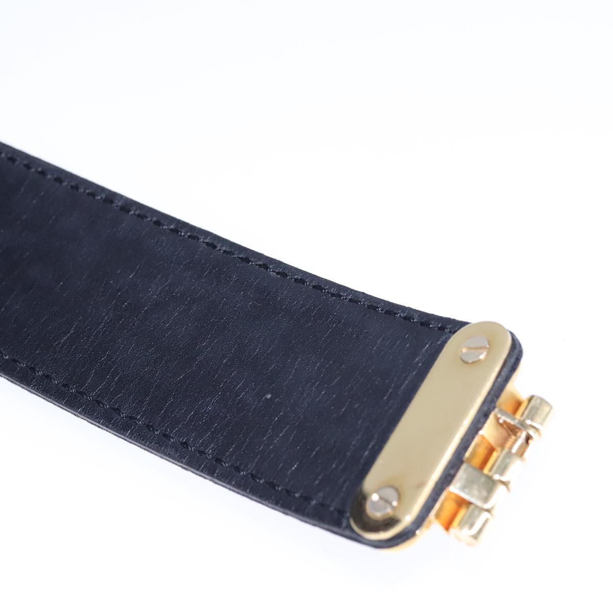 LOUIS VUITTON Monogram Satin Cerule Bracelet Black M92118 LV bs21692