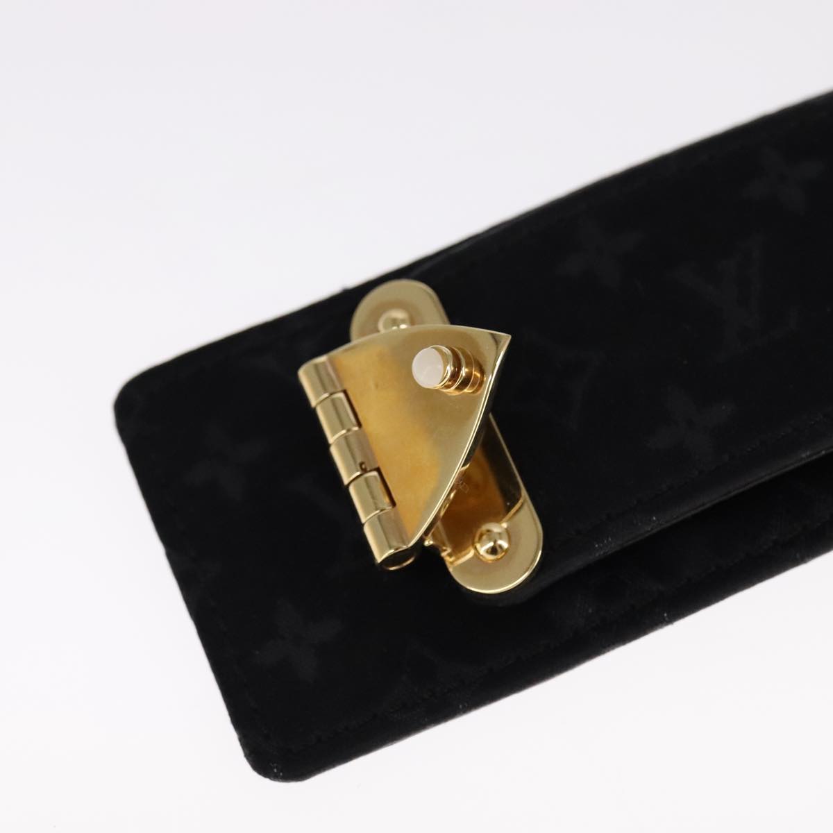 LOUIS VUITTON Monogram Satin Cerule Bracelet Black M92118 LV bs21692