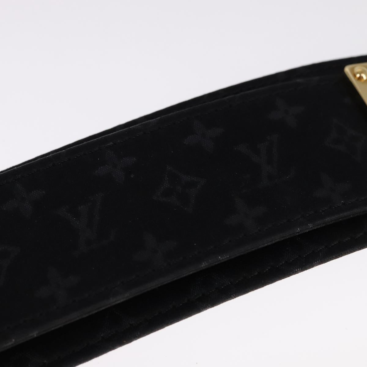 LOUIS VUITTON Monogram Satin Cerule Bracelet Black M92118 LV bs21692