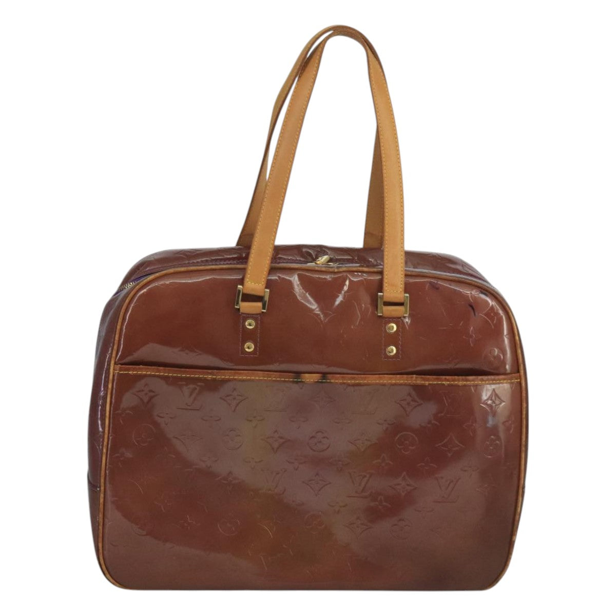 LOUIS VUITTON Monogram Vernis Sutton Hand Bag Purple Viole M91081 bs21699
