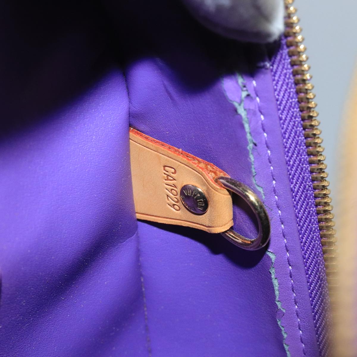 LOUIS VUITTON Monogram Vernis Sutton Hand Bag Purple Viole M91081 bs21699