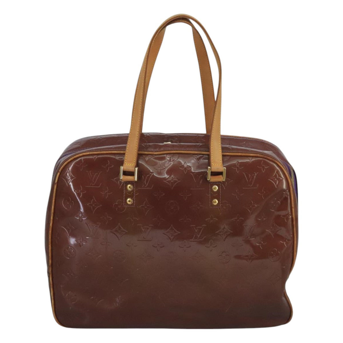 LOUIS VUITTON Monogram Vernis Sutton Hand Bag Purple Viole M91081 bs21699