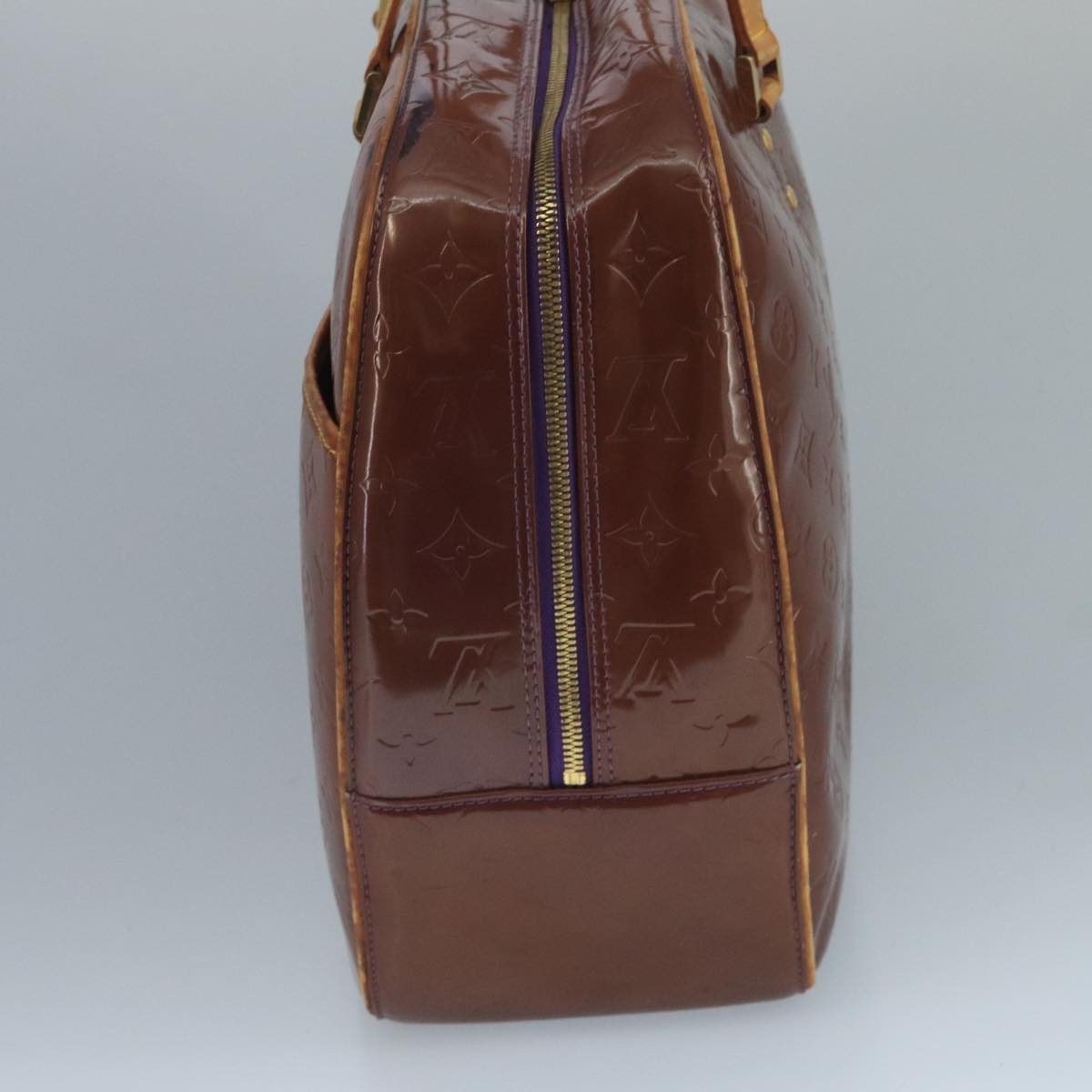 LOUIS VUITTON Monogram Vernis Sutton Hand Bag Purple Viole M91081 bs21699