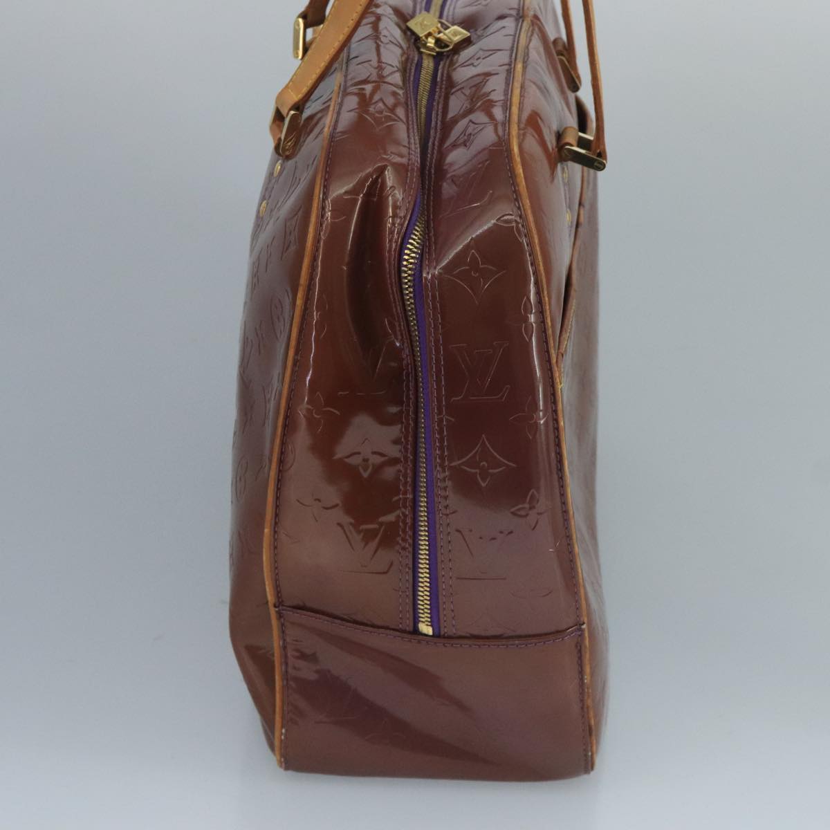 LOUIS VUITTON Monogram Vernis Sutton Hand Bag Purple Viole M91081 bs21699
