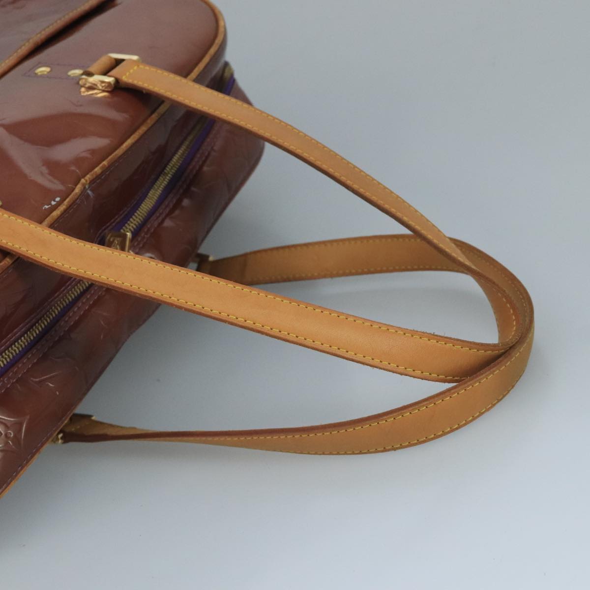 LOUIS VUITTON Monogram Vernis Sutton Hand Bag Purple Viole M91081 bs21699