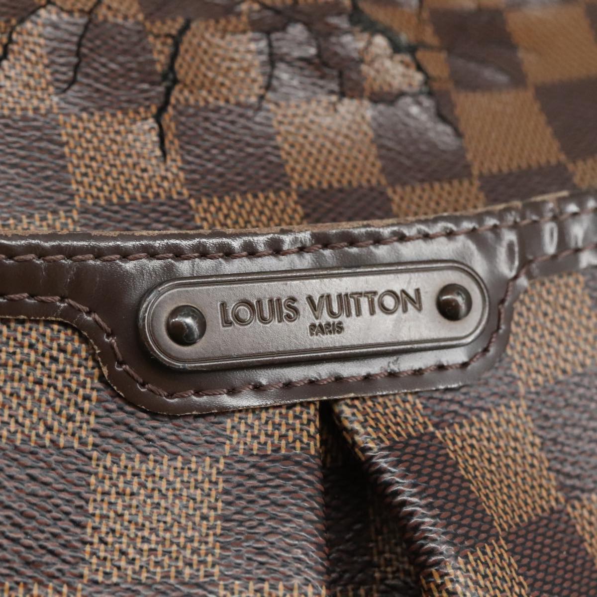 LOUIS VUITTON Damier Ebene Bloomsbury PM Shoulder Bag N42251 LV bs21702