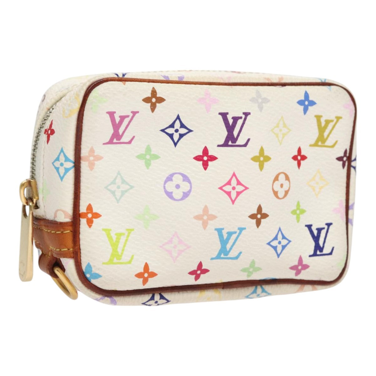 LOUIS VUITTON Monogram Multicolor Trousse Wapity Pouch White M58033 bs21733