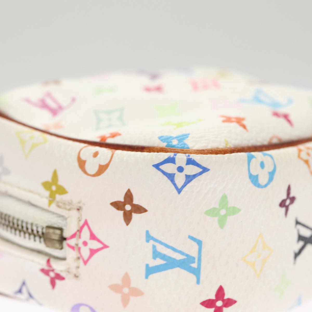 LOUIS VUITTON Monogram Multicolor Trousse Wapity Pouch White M58033 bs21733