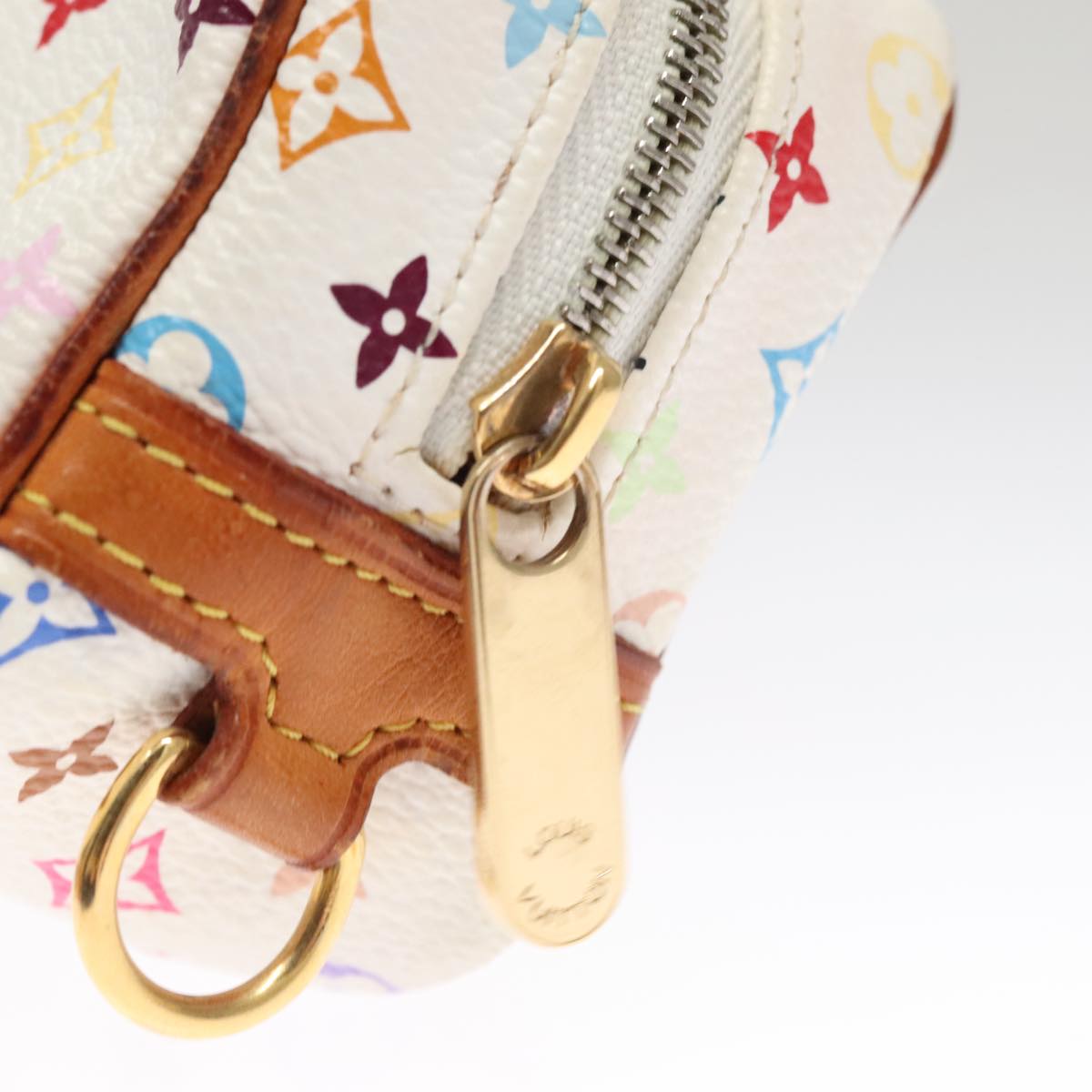 LOUIS VUITTON Monogram Multicolor Trousse Wapity Pouch White M58033 bs21733