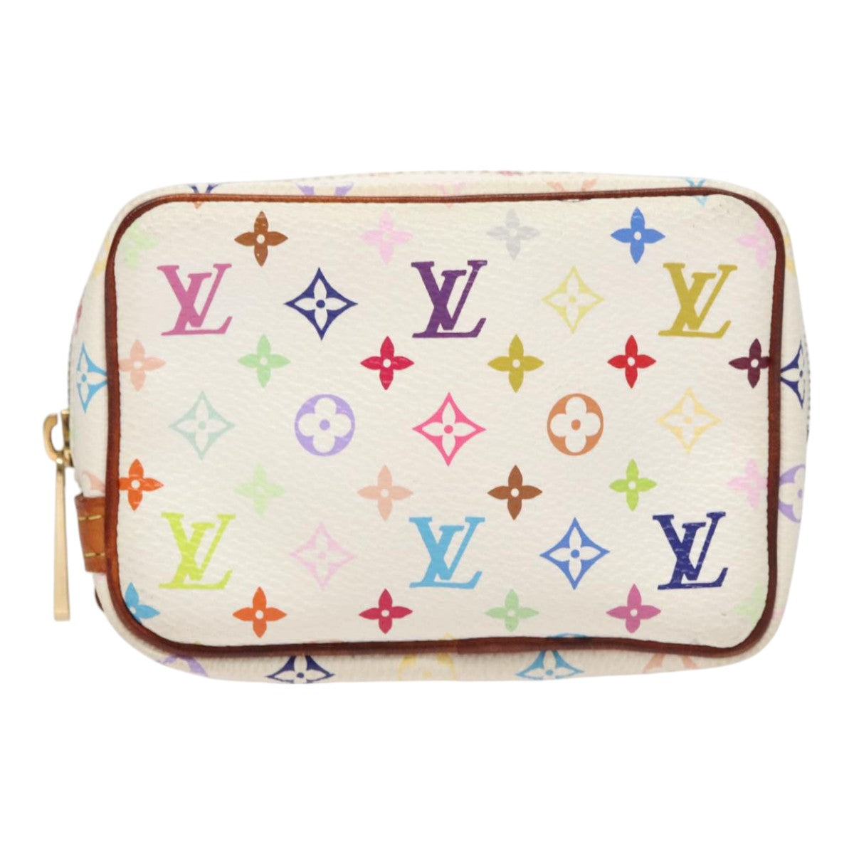 LOUIS VUITTON Monogram Multicolor Trousse Wapity Pouch White M58033 bs21733