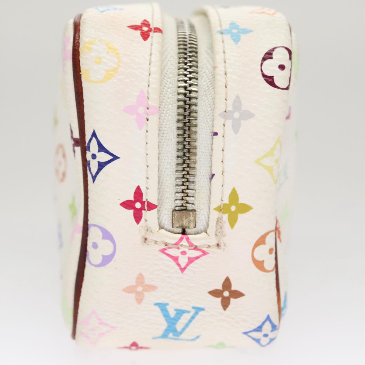 LOUIS VUITTON Monogram Multicolor Trousse Wapity Pouch White M58033 bs21733