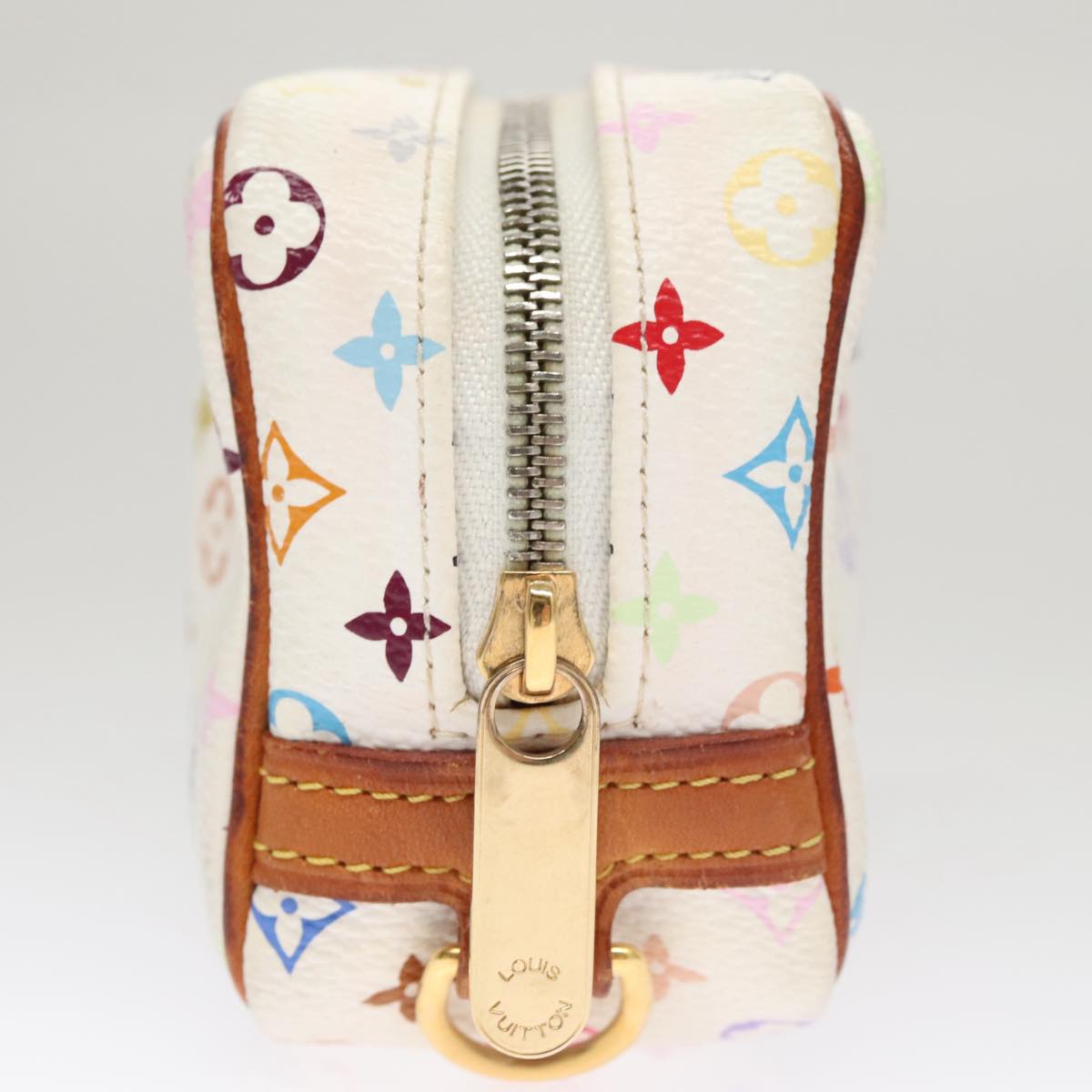 LOUIS VUITTON Monogram Multicolor Trousse Wapity Pouch White M58033 bs21733