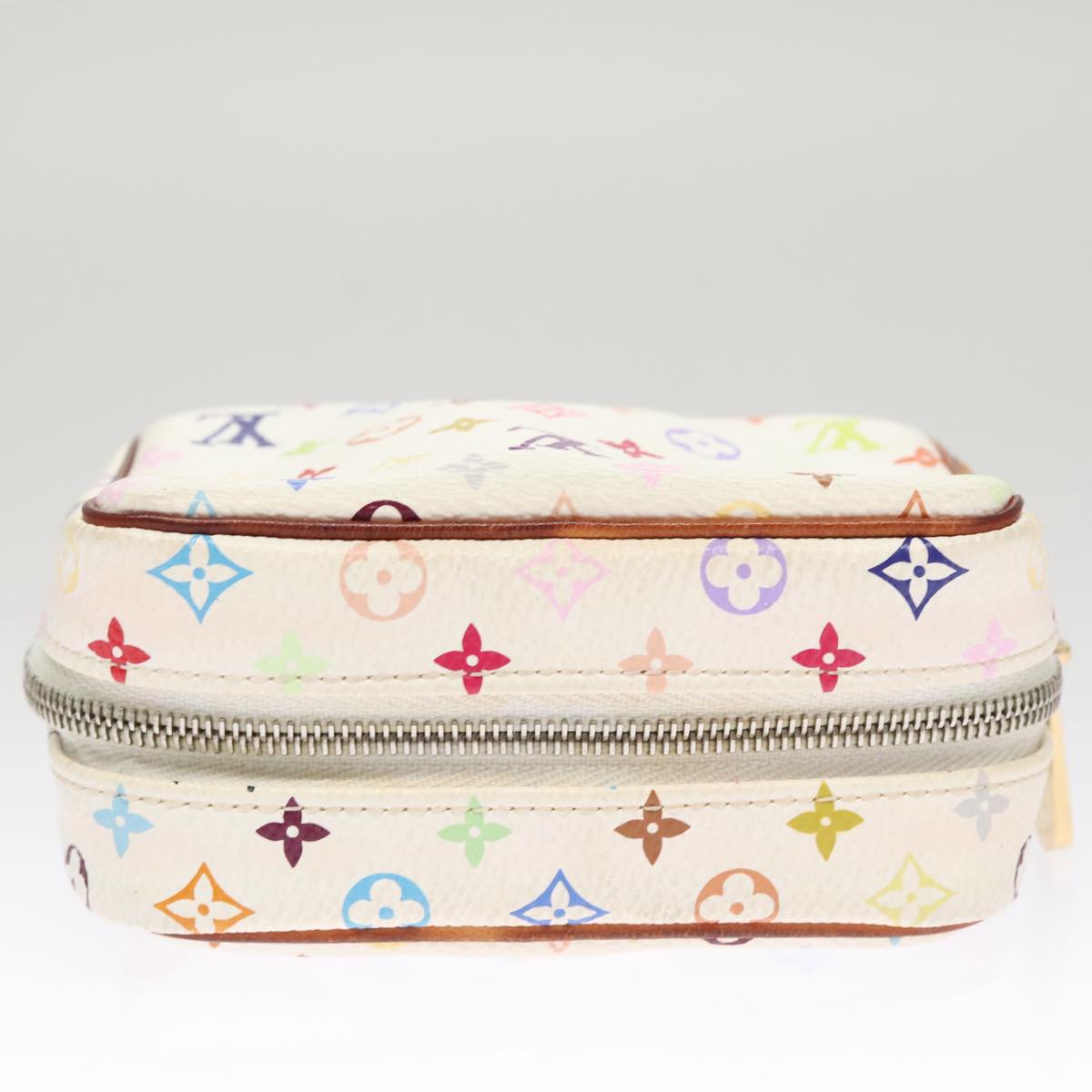 LOUIS VUITTON Monogram Multicolor Trousse Wapity Pouch White M58033 bs21733