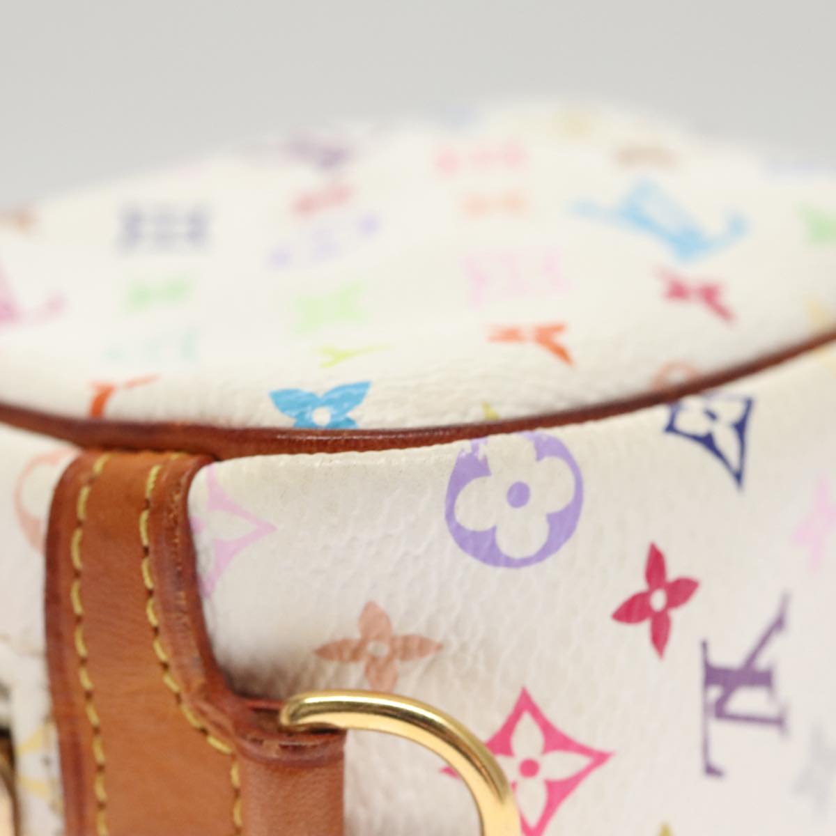 LOUIS VUITTON Monogram Multicolor Trousse Wapity Pouch White M58033 bs21733