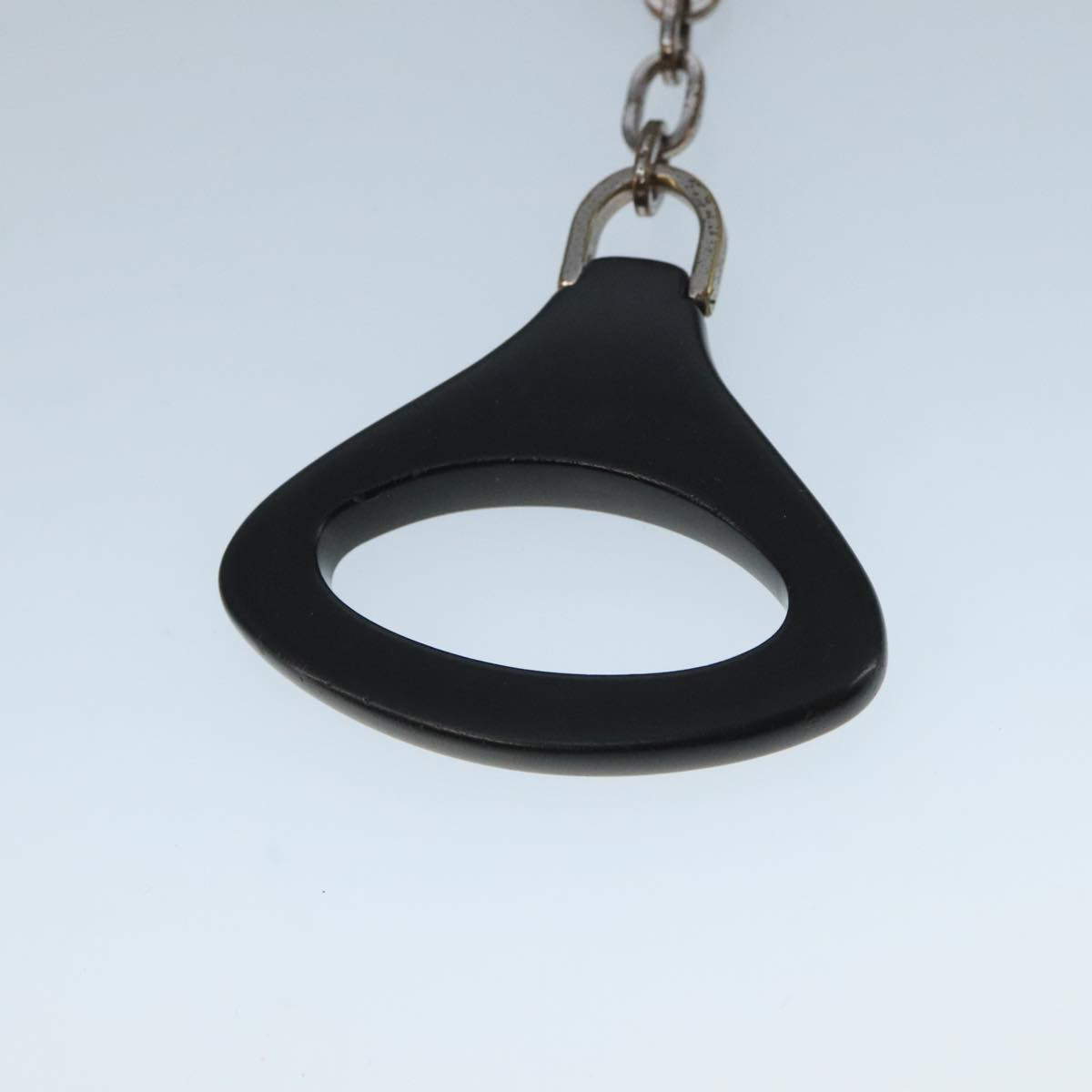 LOUIS VUITTON Key Holder Metal Leather 2Set Silver Black LV bs21753