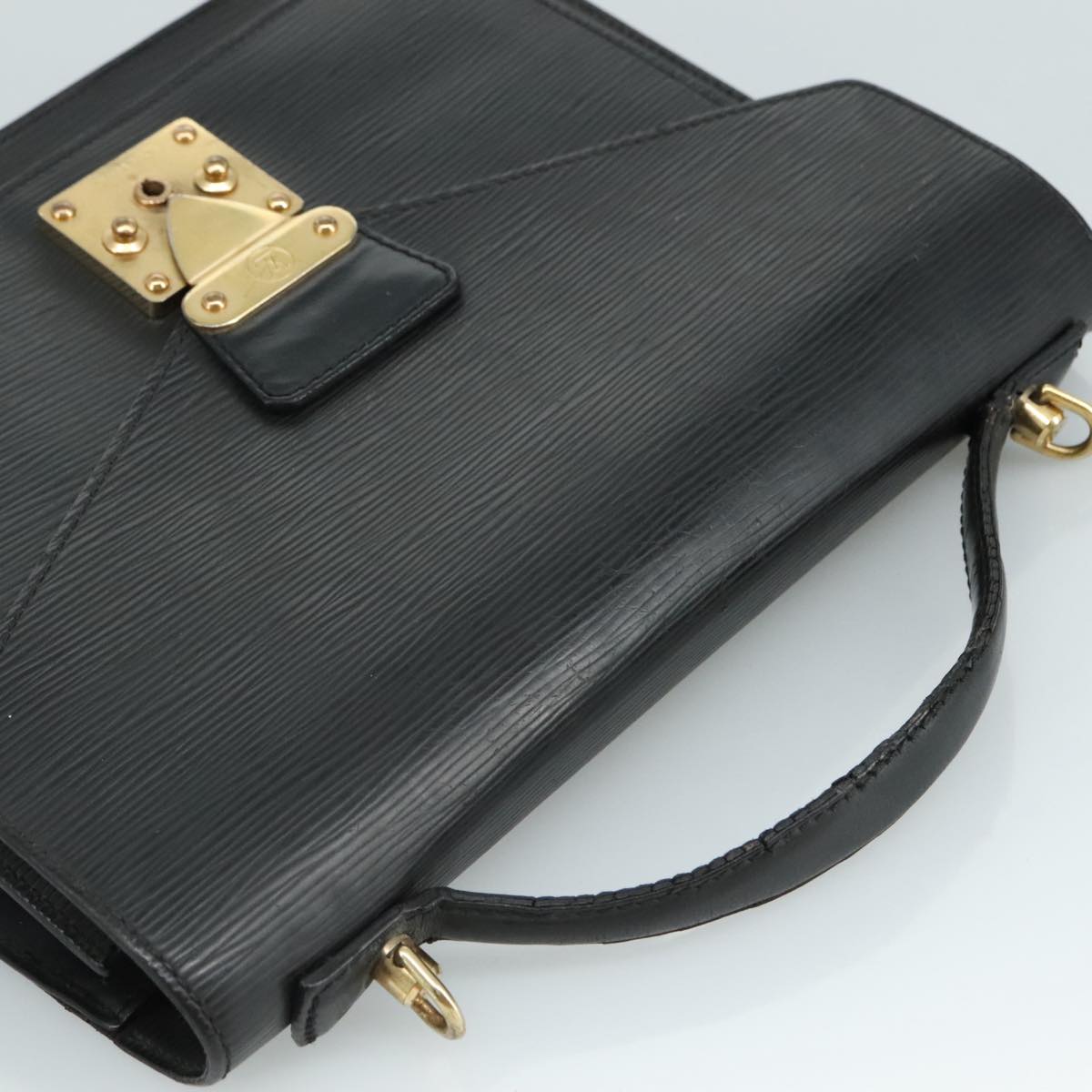LOUIS VUITTON Epi Monceau 28 Hand Bag Black M52122 LV bs21765