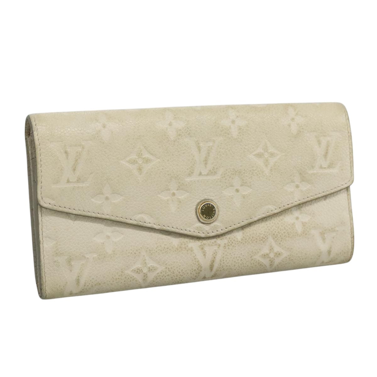 LOUIS VUITTON Empreinte Portefeuille Curieuse Wallet White M60301 bs21775