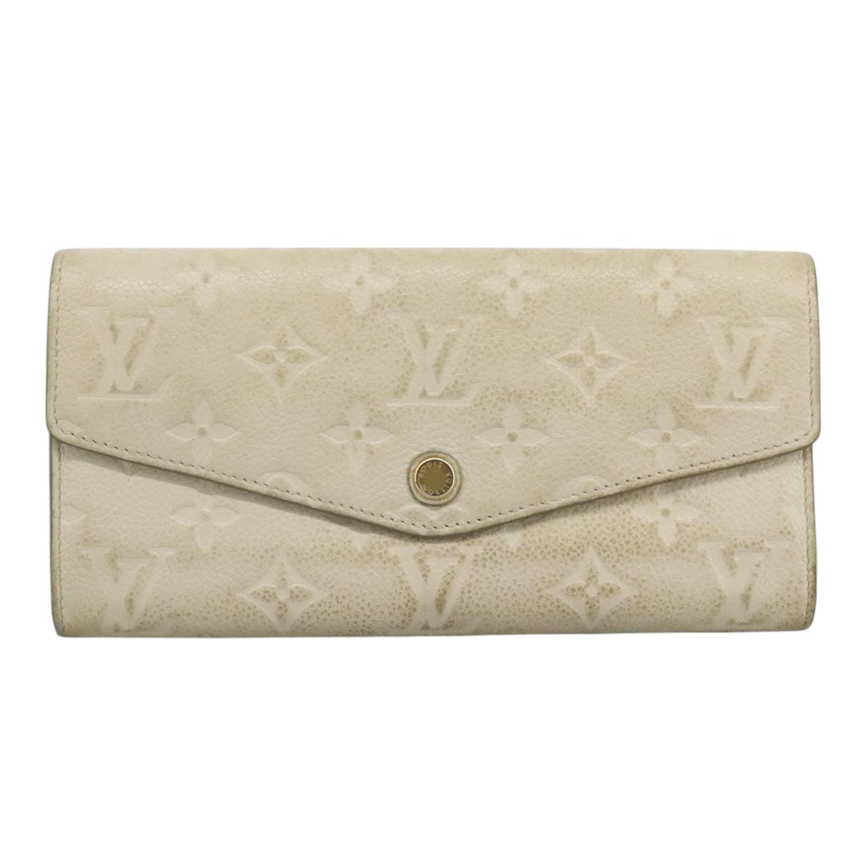 LOUIS VUITTON Empreinte Portefeuille Curieuse Wallet White M60301 bs21775