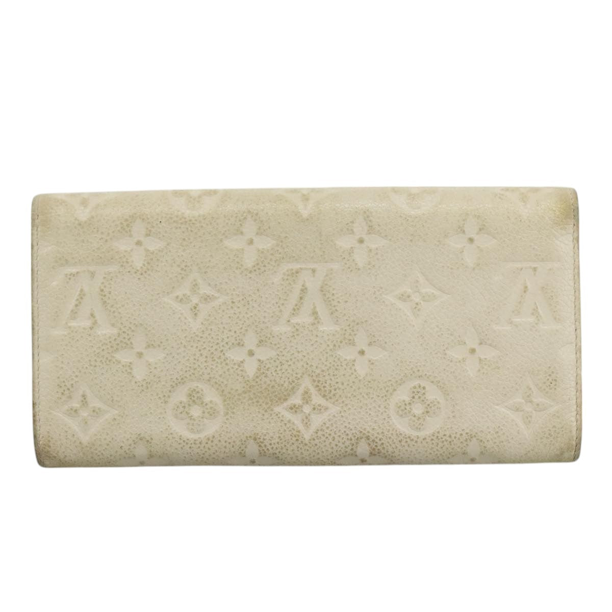 LOUIS VUITTON Empreinte Portefeuille Curieuse Wallet White M60301 bs21775