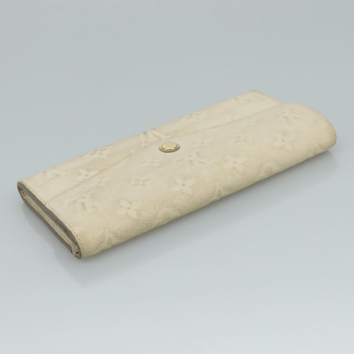 LOUIS VUITTON Empreinte Portefeuille Curieuse Wallet White M60301 bs21775