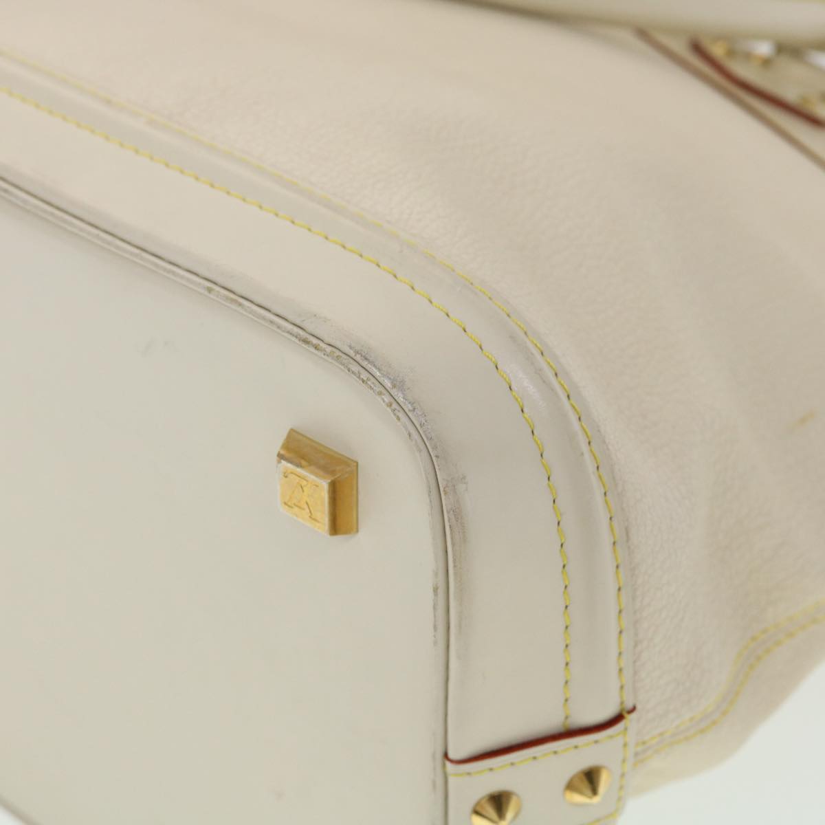 LOUIS VUITTON Suhari Lockit GM Hand Bag Smooth Leather White M91862 bs2241