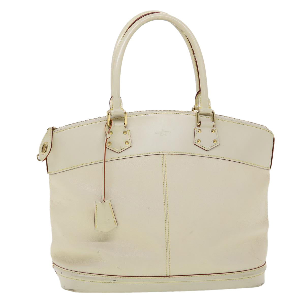 LOUIS VUITTON Suhari Lockit GM Hand Bag Smooth Leather White M91862 bs2241