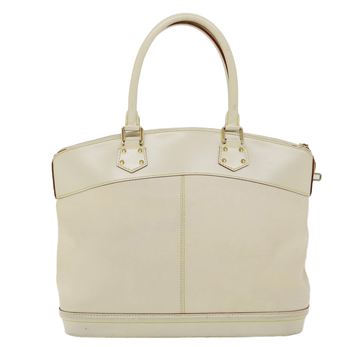 LOUIS VUITTON Suhari Lockit GM Hand Bag Smooth Leather White M91862 bs2241
