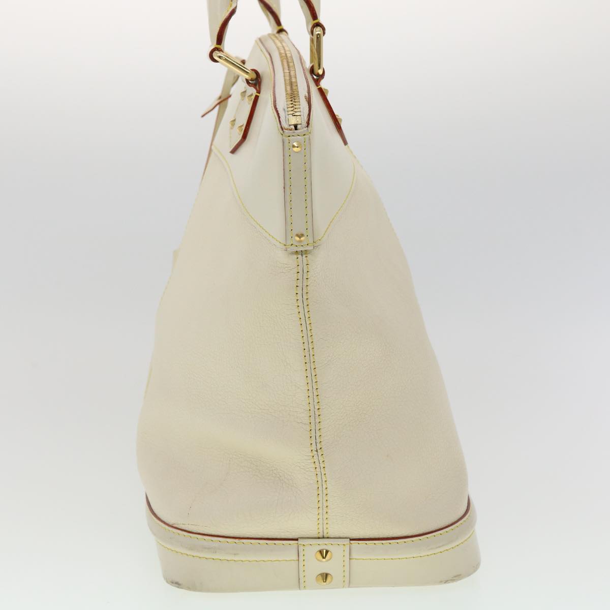 LOUIS VUITTON Suhari Lockit GM Hand Bag Smooth Leather White M91862 bs2241