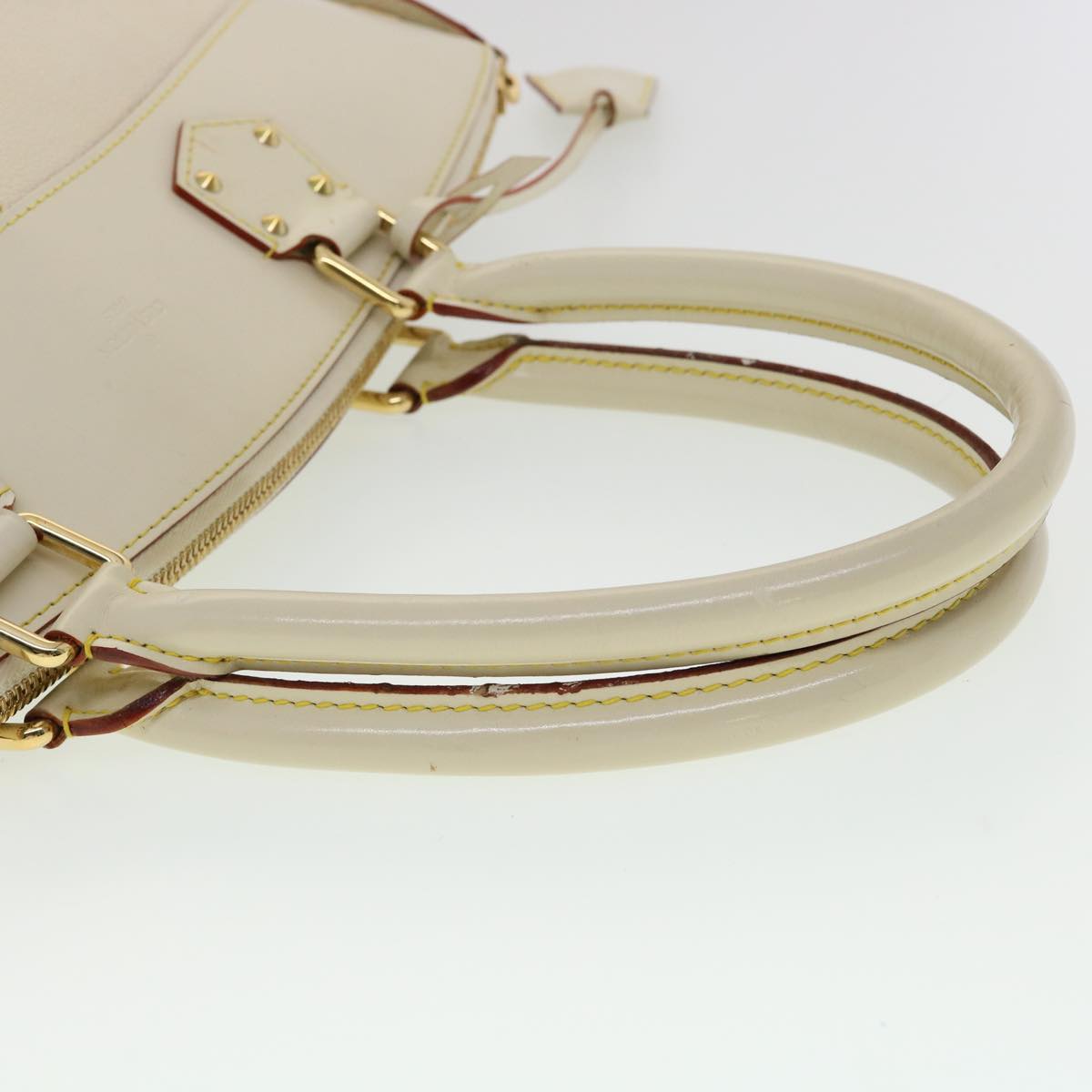 LOUIS VUITTON Suhari Lockit GM Hand Bag Smooth Leather White M91862 bs2241