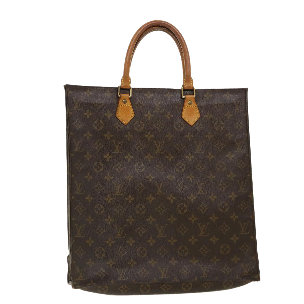 LOUIS VUITTON Monogram Sac Plat Hand Bag M51140 LV bs2333