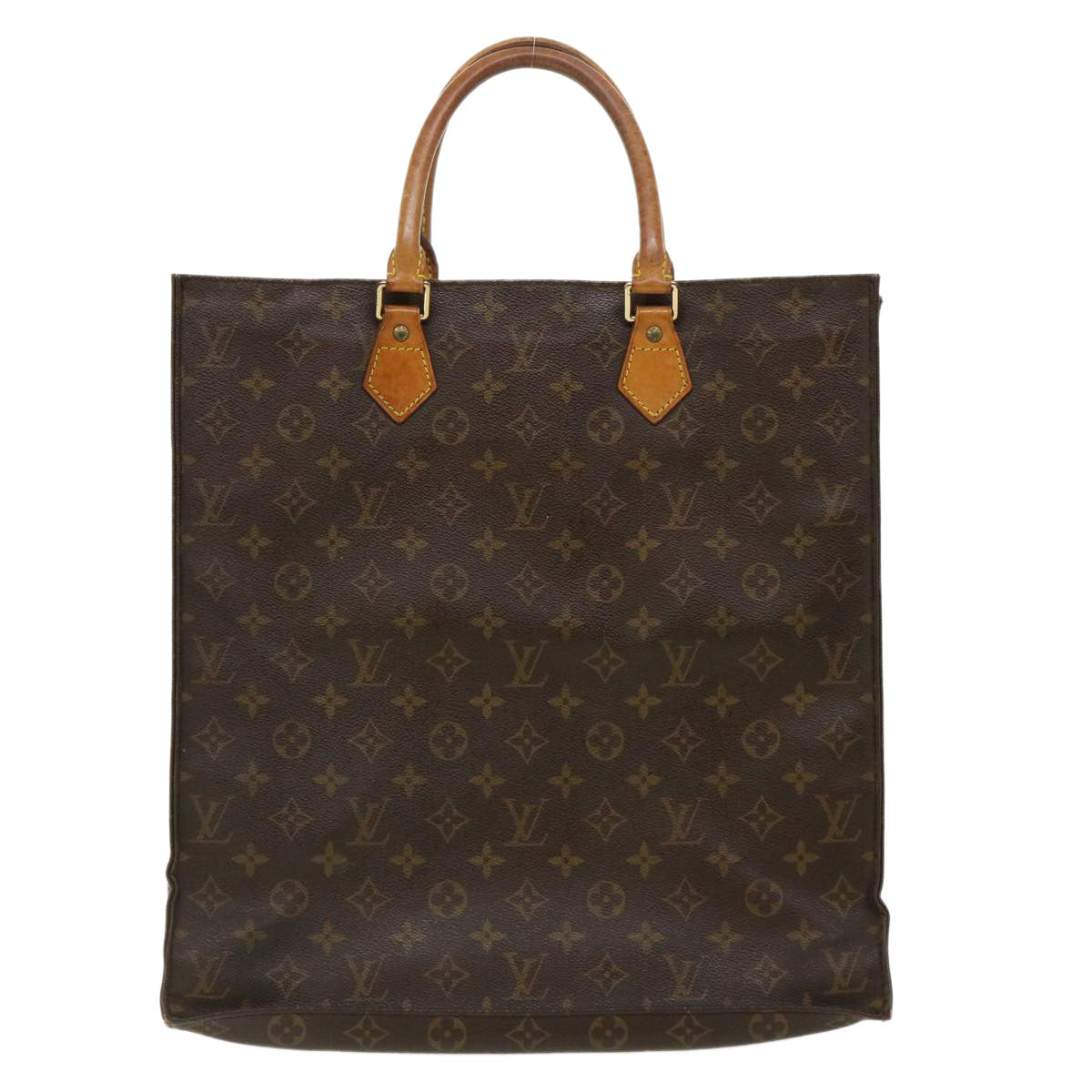 LOUIS VUITTON Monogram Sac Plat Hand Bag M51140 LV bs2333