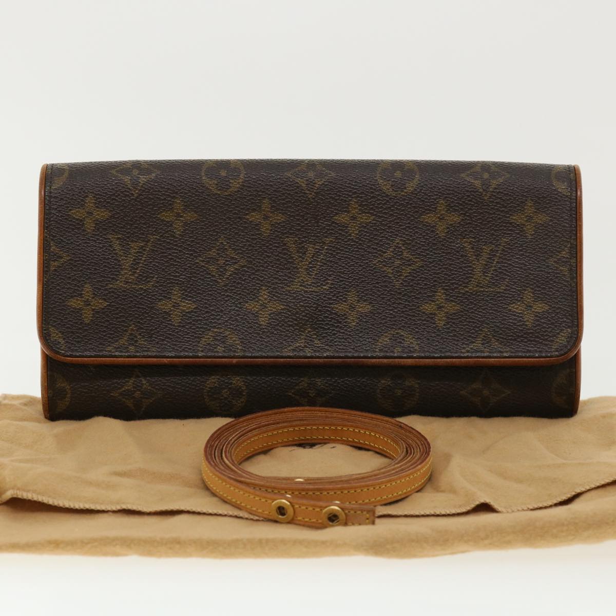 LOUIS VUITTON Monogram Pochette Twin GM Shoulder Bag M51852 LV bs2481