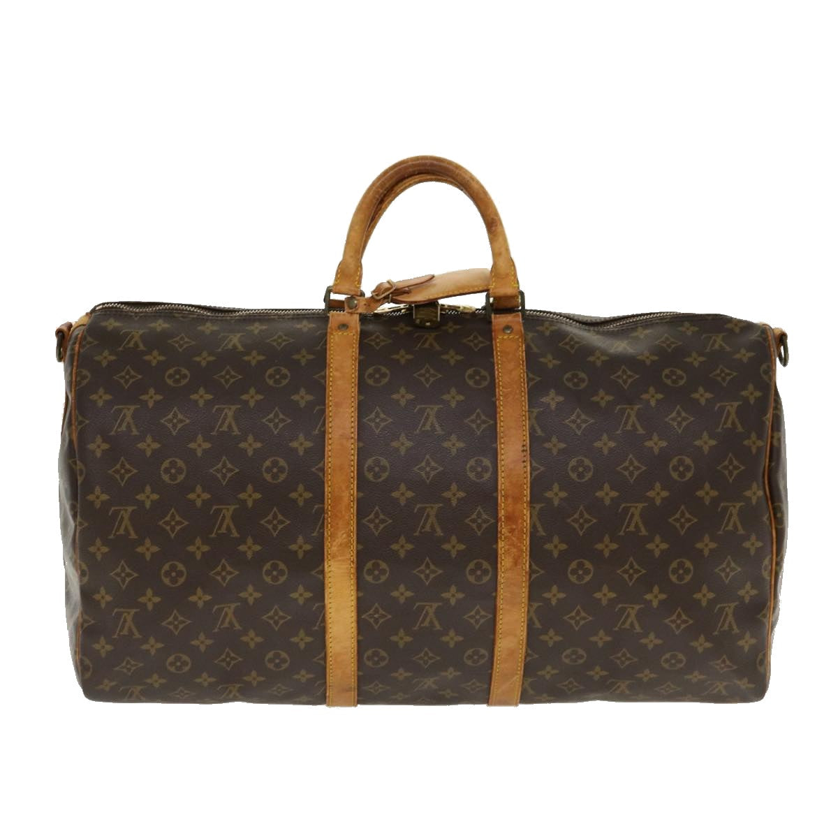 LOUIS VUITTON Monogram Keepall Bandouliere 55 Boston Bag M41414 LV bs3098