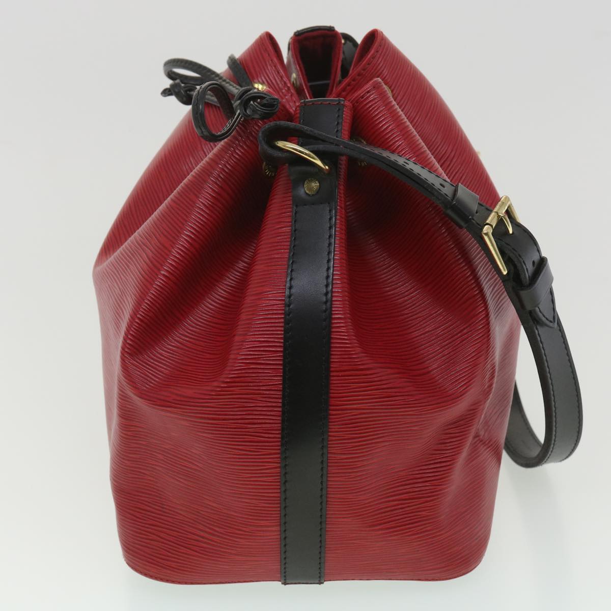 LOUIS VUITTON Epi Petit Noe Shoulder Bag bicolor Black Red M44172 LV bs3388