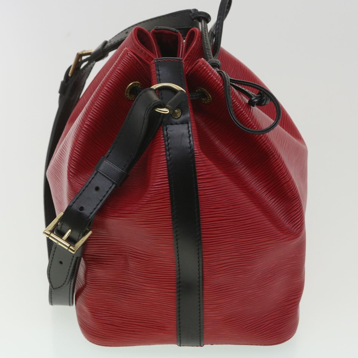 LOUIS VUITTON Epi Petit Noe Shoulder Bag bicolor Black Red M44172 LV bs3388