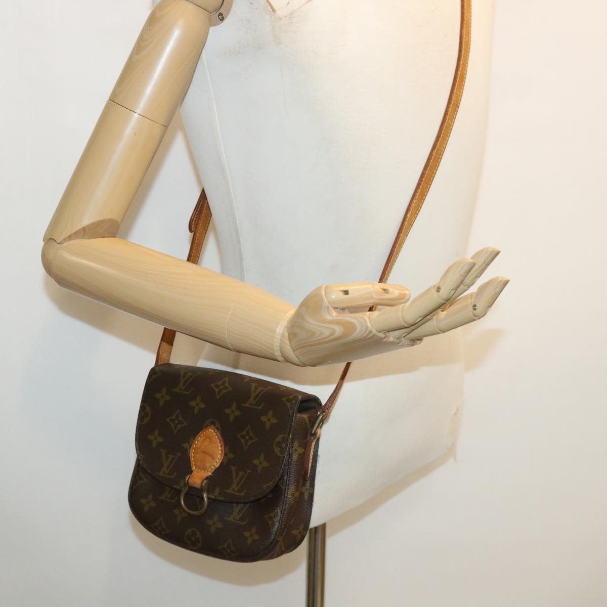 LOUIS VUITTON Monogram Saint Cloud PM Shoulder Bag Vintage M51244 LV bs3664