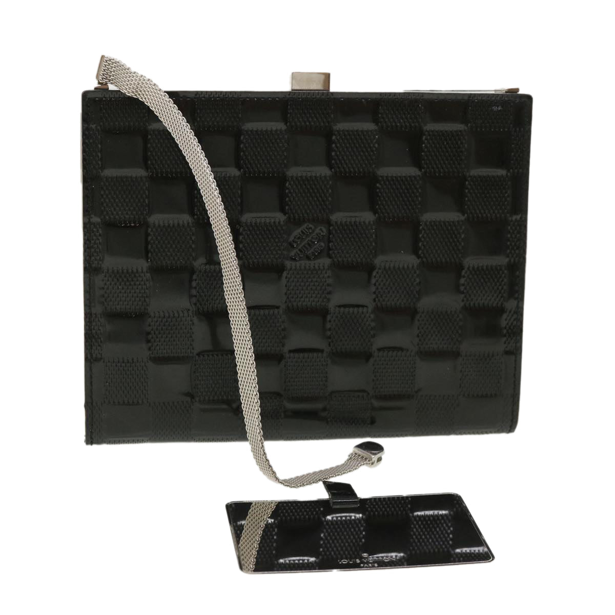 LOUIS VUITTON Damier Vernis Ange MM Hand Bag Black M92106 LV bs3726