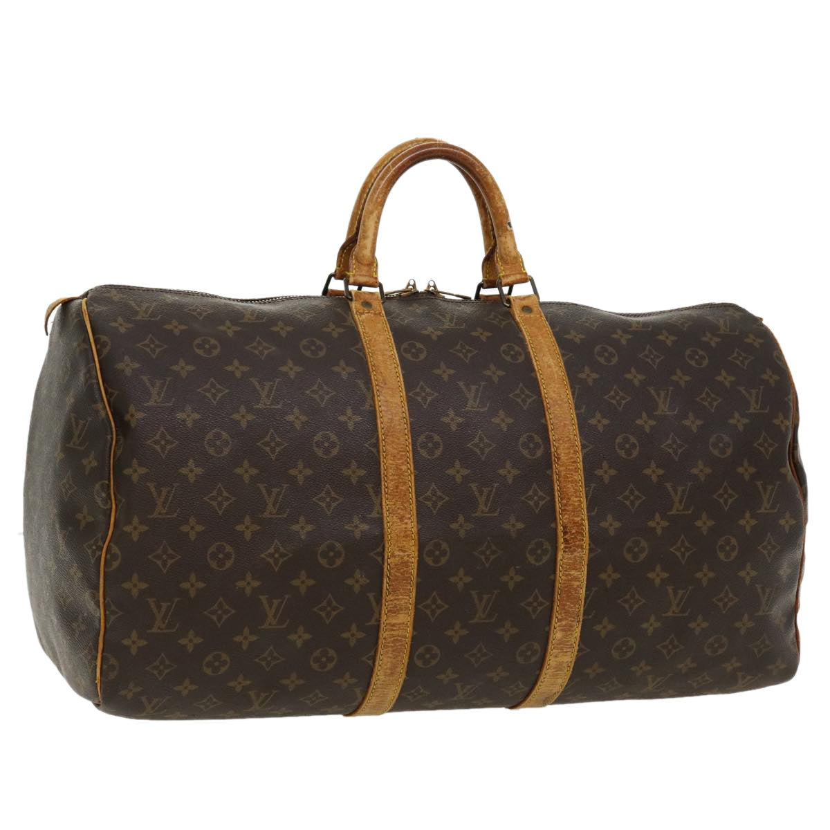 LOUIS VUITTON Monogram Keepall 55 Boston Bag M41424 LV bs3760