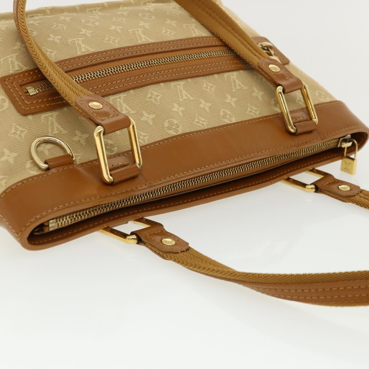 LOUIS VUITTON Monogram Mini Lucille PM Hand Bag Beige M92684 LV bs3768