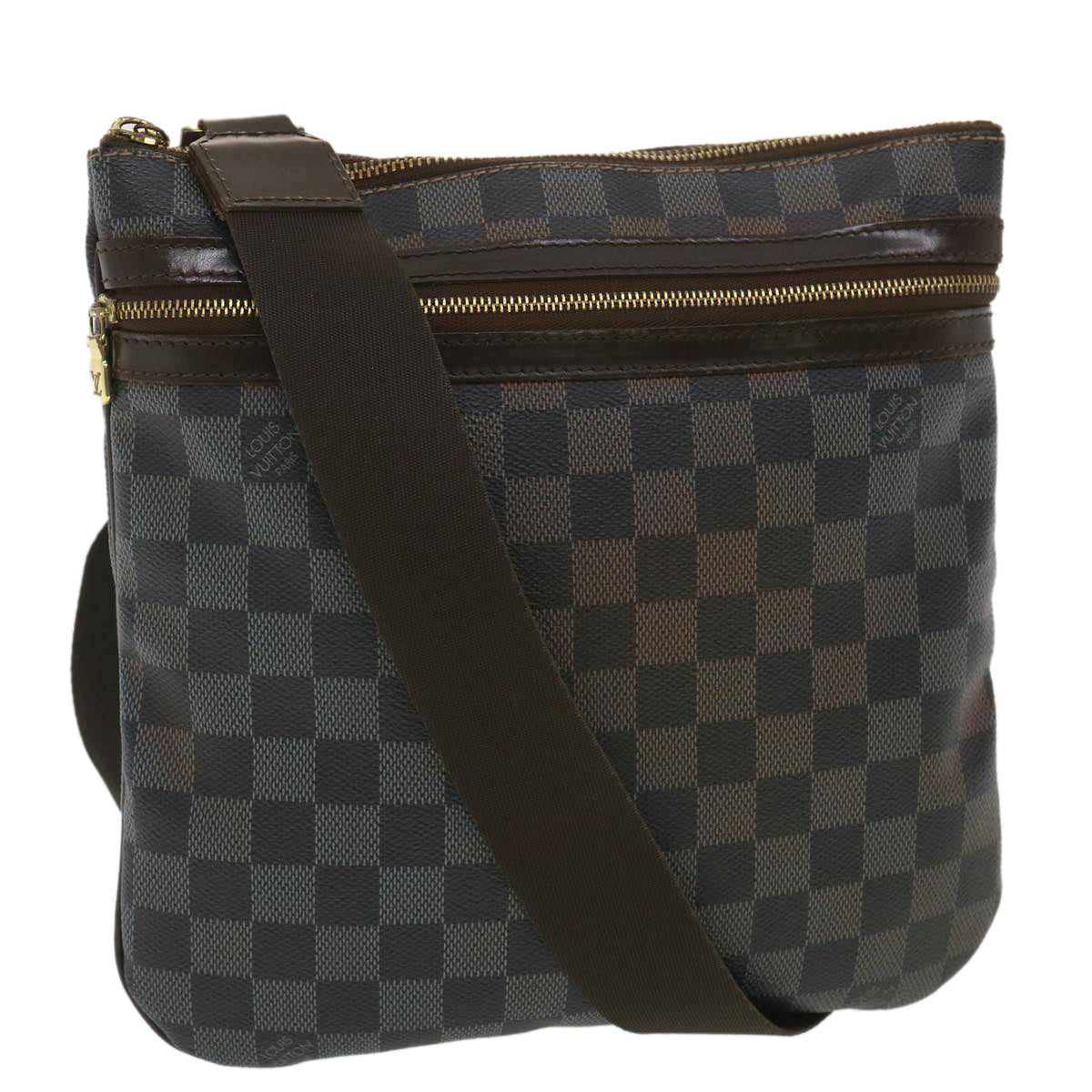 LOUIS VUITTON Damier Ebene Pochette Bosphore Shoulder Bag N51111 LV bs3896