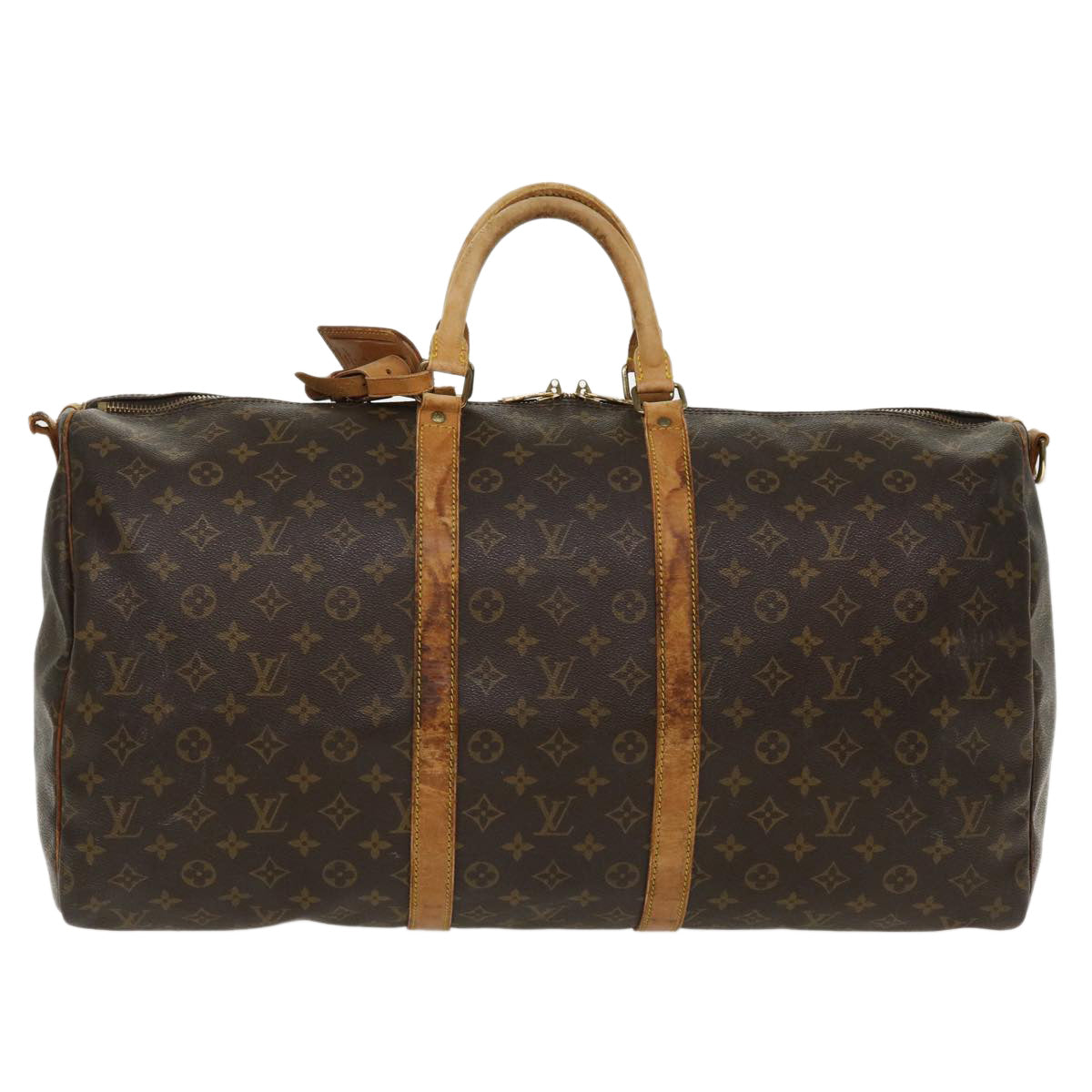 LOUIS VUITTON Monogram Keepall Bandouliere 55 Boston Bag M41414 LV bs3945
